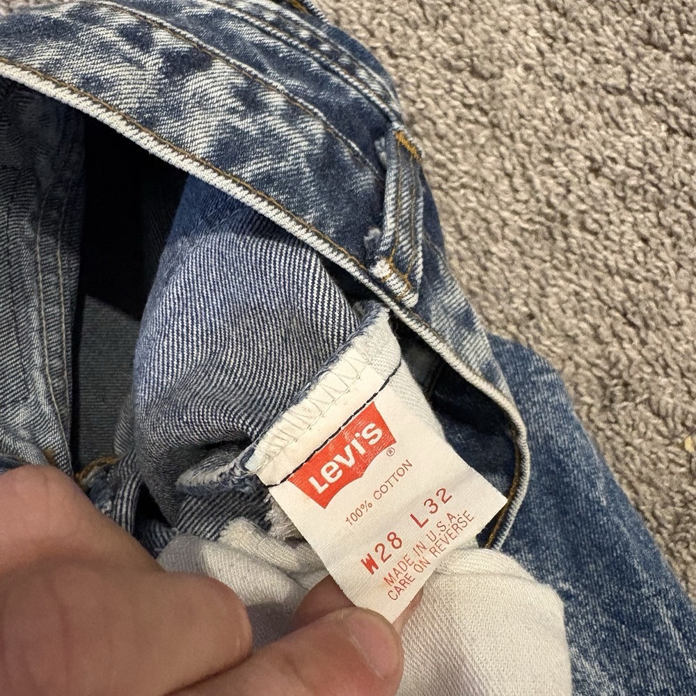 Vintage Levi's 550 Jeans USA Acid Wash Orange Tab 28x32 Made In USA 80's 90's - Picture 11 of 14